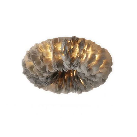 Lunara Art Deco Round Ceiling Light Art Feather