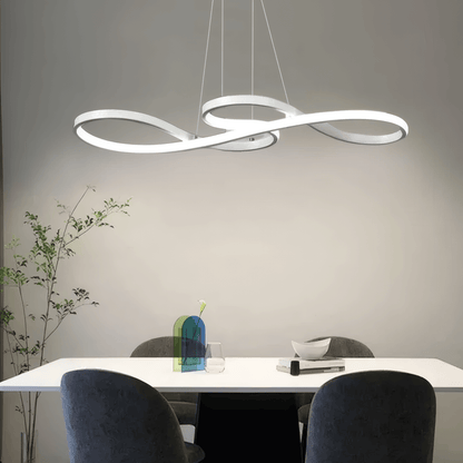 White Modern Cross Pendant Light 