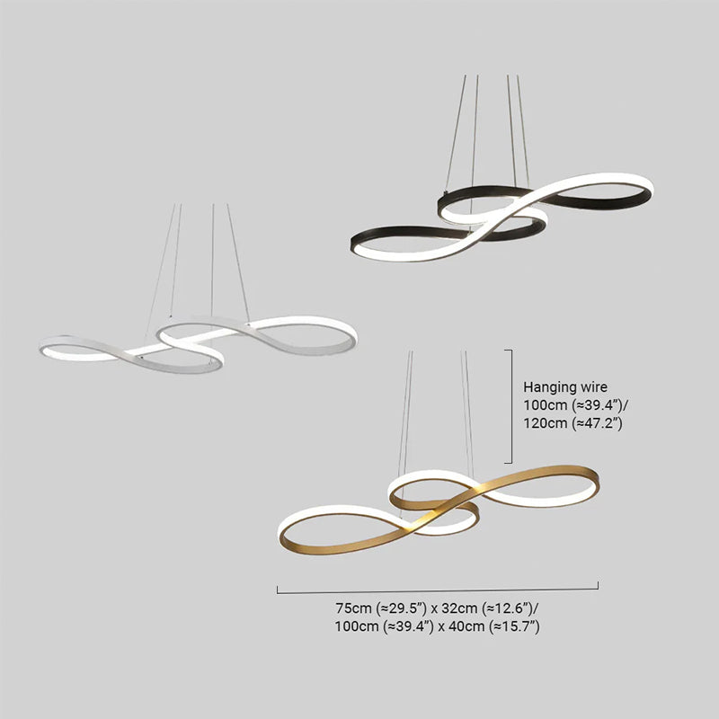 Modern Cross Pendant Light Dimension