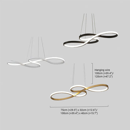 Modern Cross Pendant Light Dimension