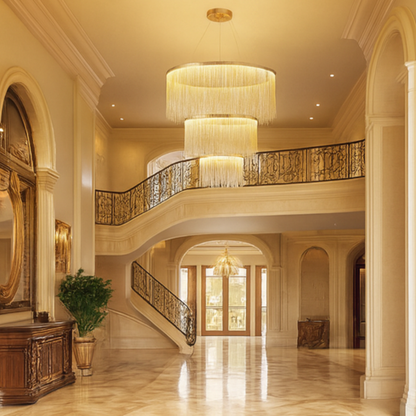 Pendant Light –Gold/Silver/Rose Gold Metal Finish for Living Room