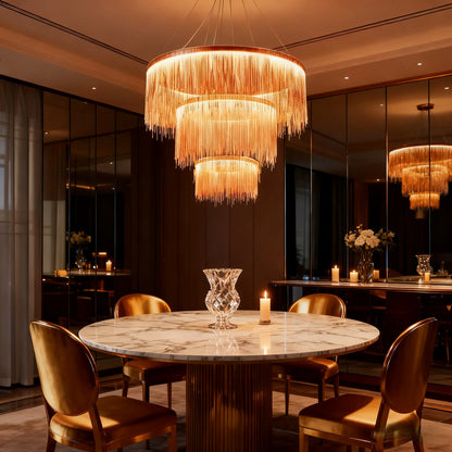 Royal Pendant Light –Gold/Silver/Rose Gold Metal Finish for Living Room