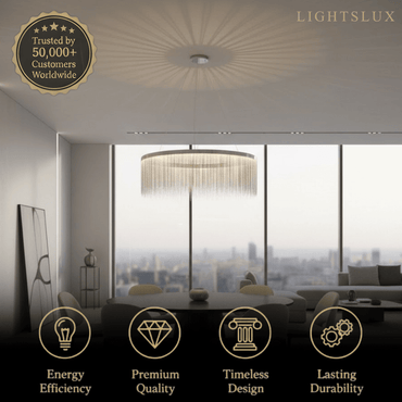 Royal Pendant Light –Gold/Satin Nickel Metal Finish for Living Room