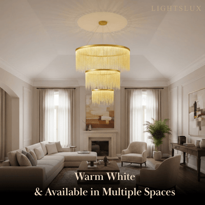 Royal Pendant Light –Gold/Satin Nickel Metal Finish for Living Room