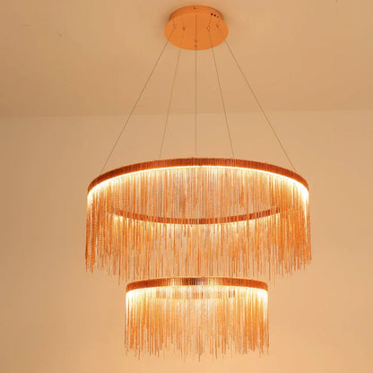 Pendant Light –Gold/Silver/Rose Gold Metal Finish for Living Room