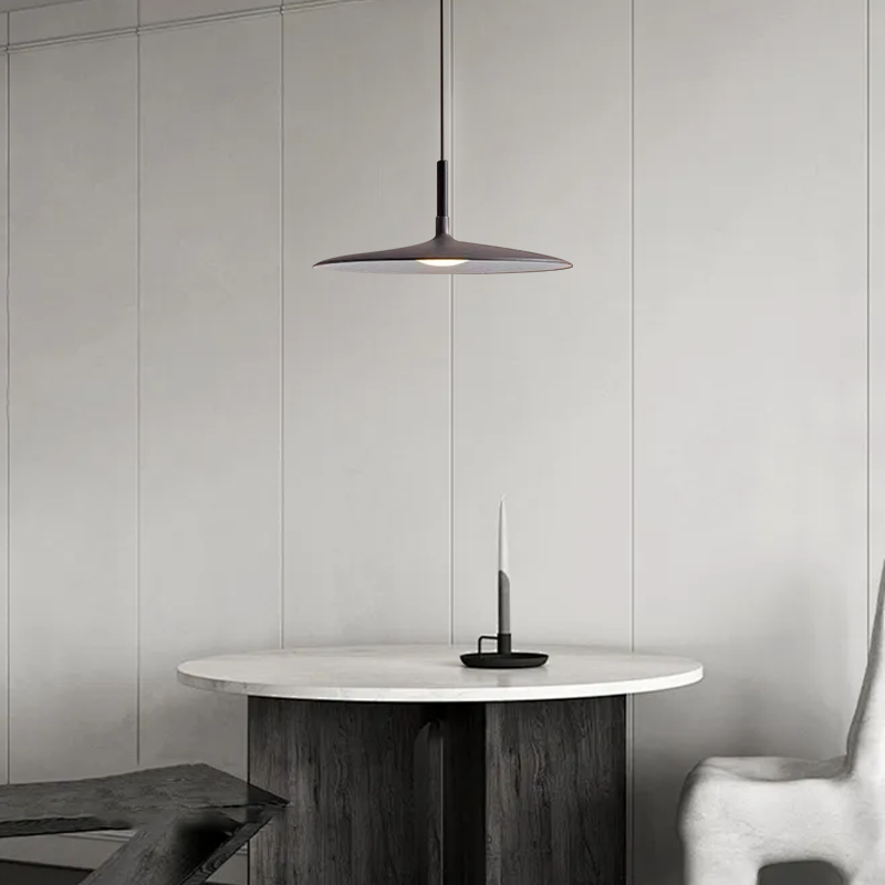 Industrial Black Pendant Light Flying Saucer Dining Room 