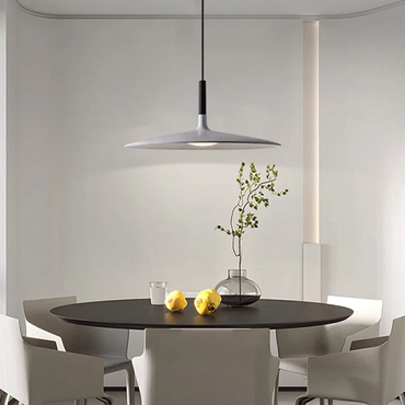 Industrial Gray Pendant Light Flying Saucer for Dining Room