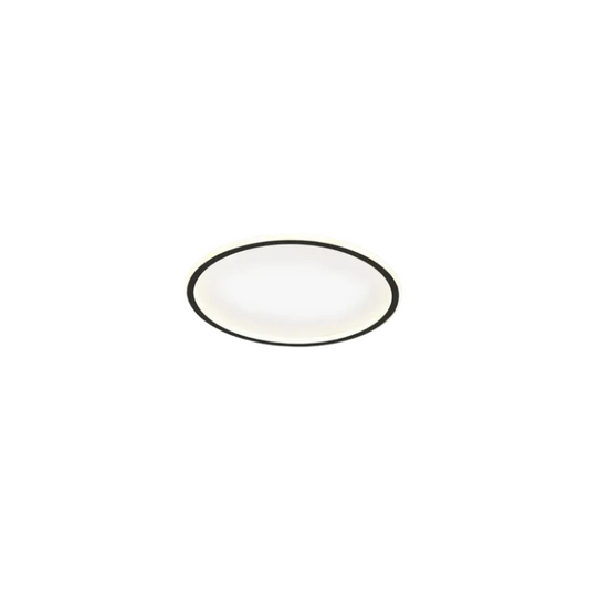 Embrace Modern Dimmable Round Ceiling Light – Black&White Metal for Living Room
