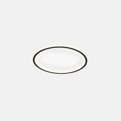 Embrace Modern Dimmable Round Ceiling Light – Black&White Metal for Living Room