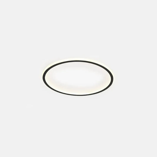 Embrace Modern Dimmable Round Ceiling Light – Black&White Metal for Living Room