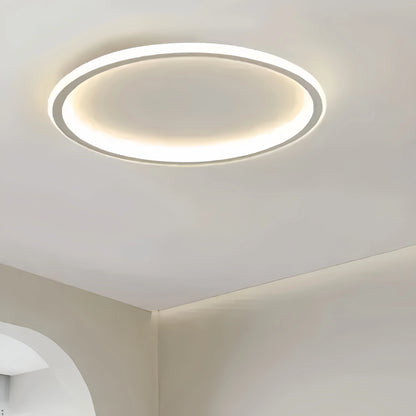 Embrace Modern Dimmable Round Ceiling Light – Black&White Metal for Living Room