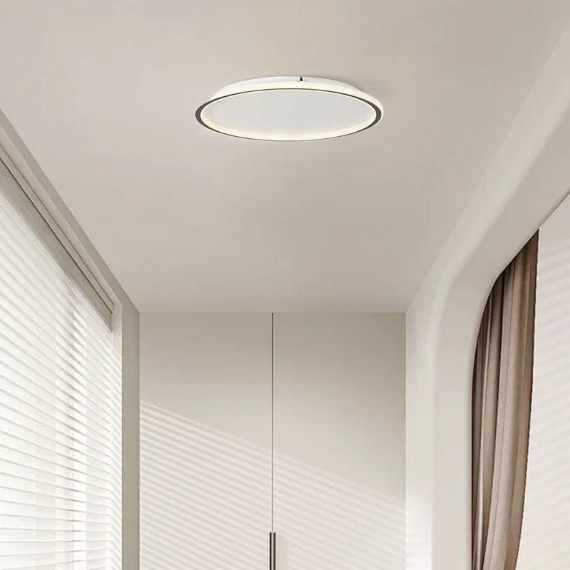 Modern Black Round Ceiling Light Passage