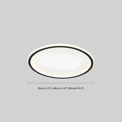 Embrace Modern Round Ceiling Light – Black&White Metal for Living Room