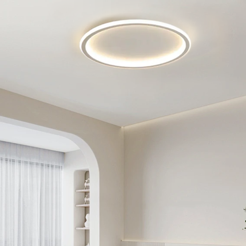 Modern White Round Ceiling Light Bedroom