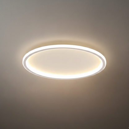Modern Dimmable Round Ceiling Light – Black&White Metal for Living Room