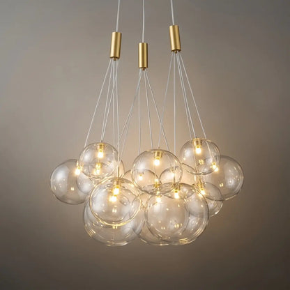 Designer Bubble Pendant Light — Clear Glass