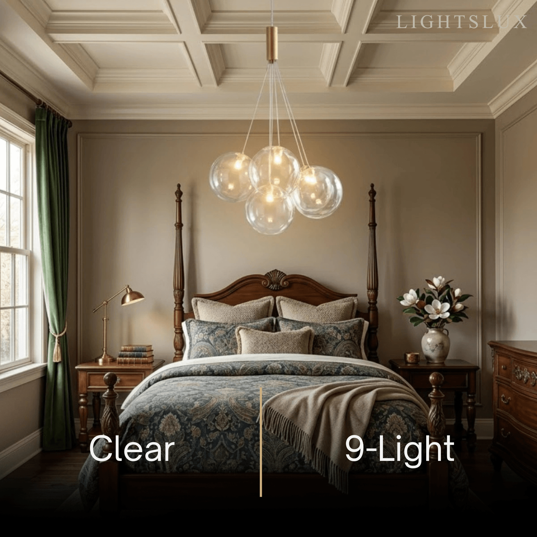 Designer Bubble Pendant Light — Clear Glass