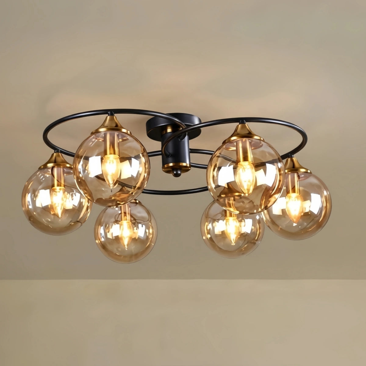 Ceiling Light - Metal/Glass for Living Room