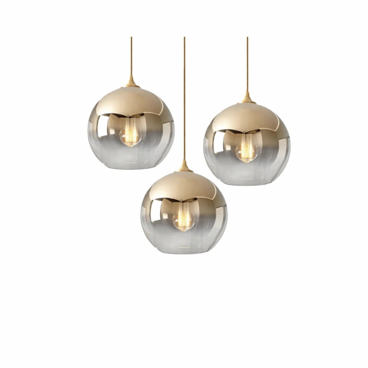 Pendant Light – Gold/Silver LED Lamp for Dining Room