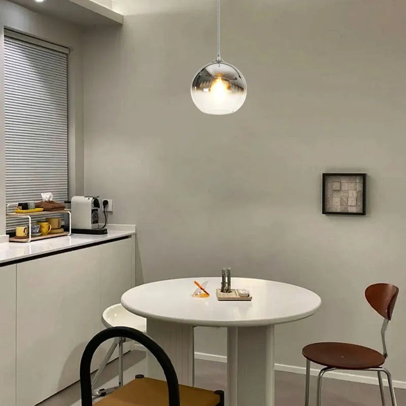 Pendant Light – Gold/Silver LED Lamp for Dining Room