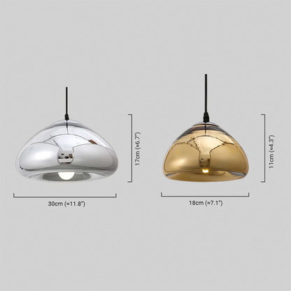 Modern  Glass Pendant Light Dimension
