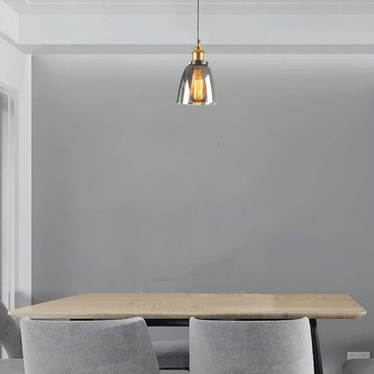 Industrial Glass Pendant Light