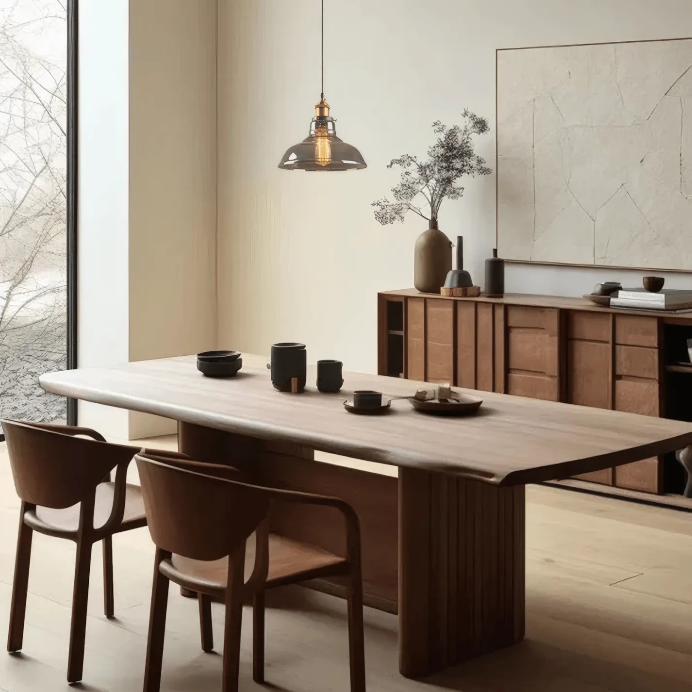 Industrial Glass Pendant Light