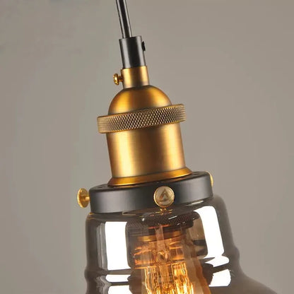 Industrial Glass Pendant Light