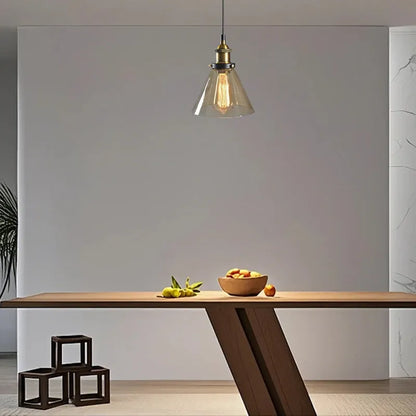 Industrial Glass Pendant Light