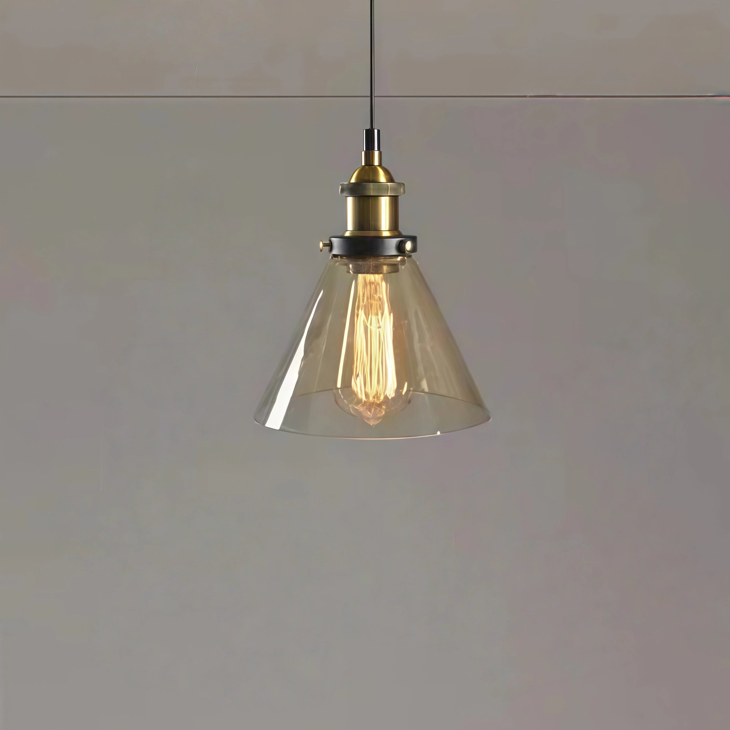 Irondale Industrial Glass Pendant Light 