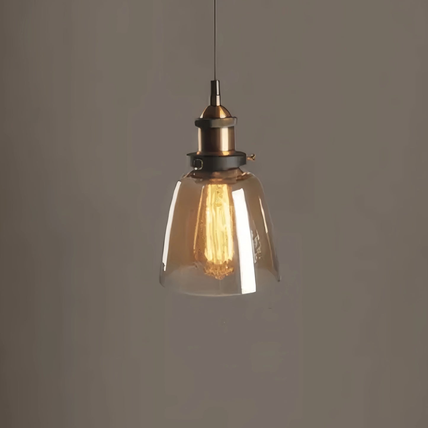 Irondale Industrial Glass Pendant Light – Clear/Amber/Smoke Grey for Dining Room