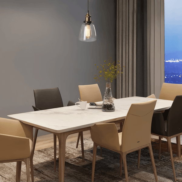 Esszimmer-Pendelleuchte, klar