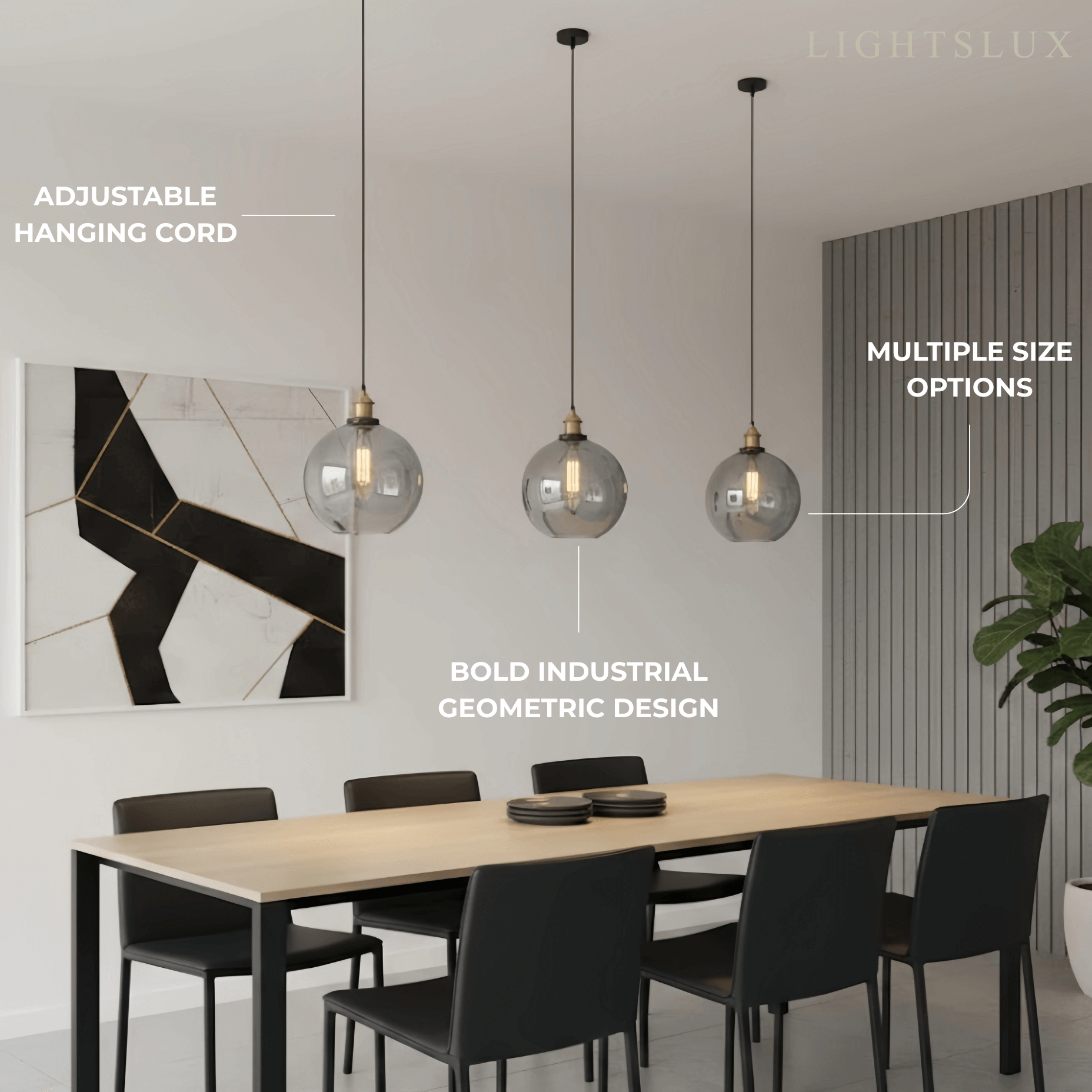 Irondale Industrial Glass Pendant Light 