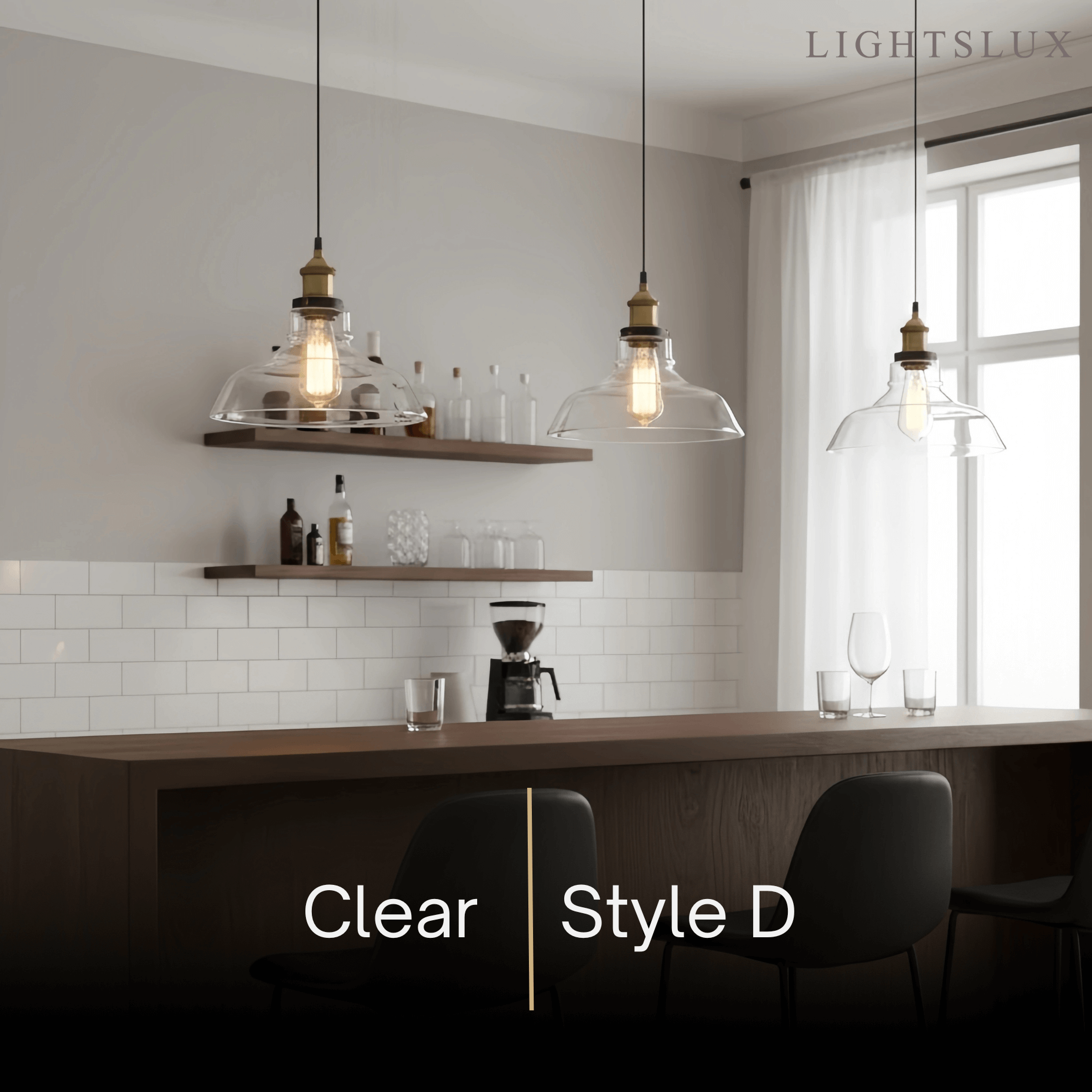 Irondale Industrial Glass Pendant Light 