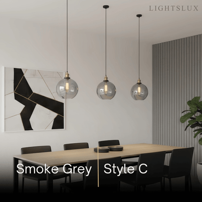 Irondale Industrial Glass Pendant Light 