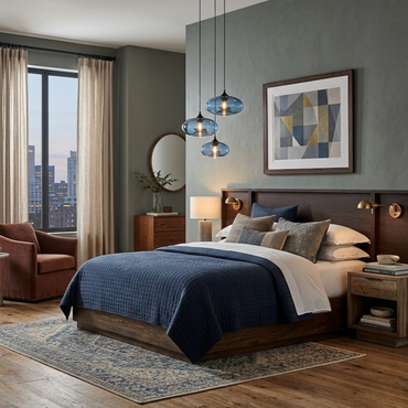 Modern Glass Pendant Light – Bread-Shaped Kitchen Island Lamp, 5 Colors