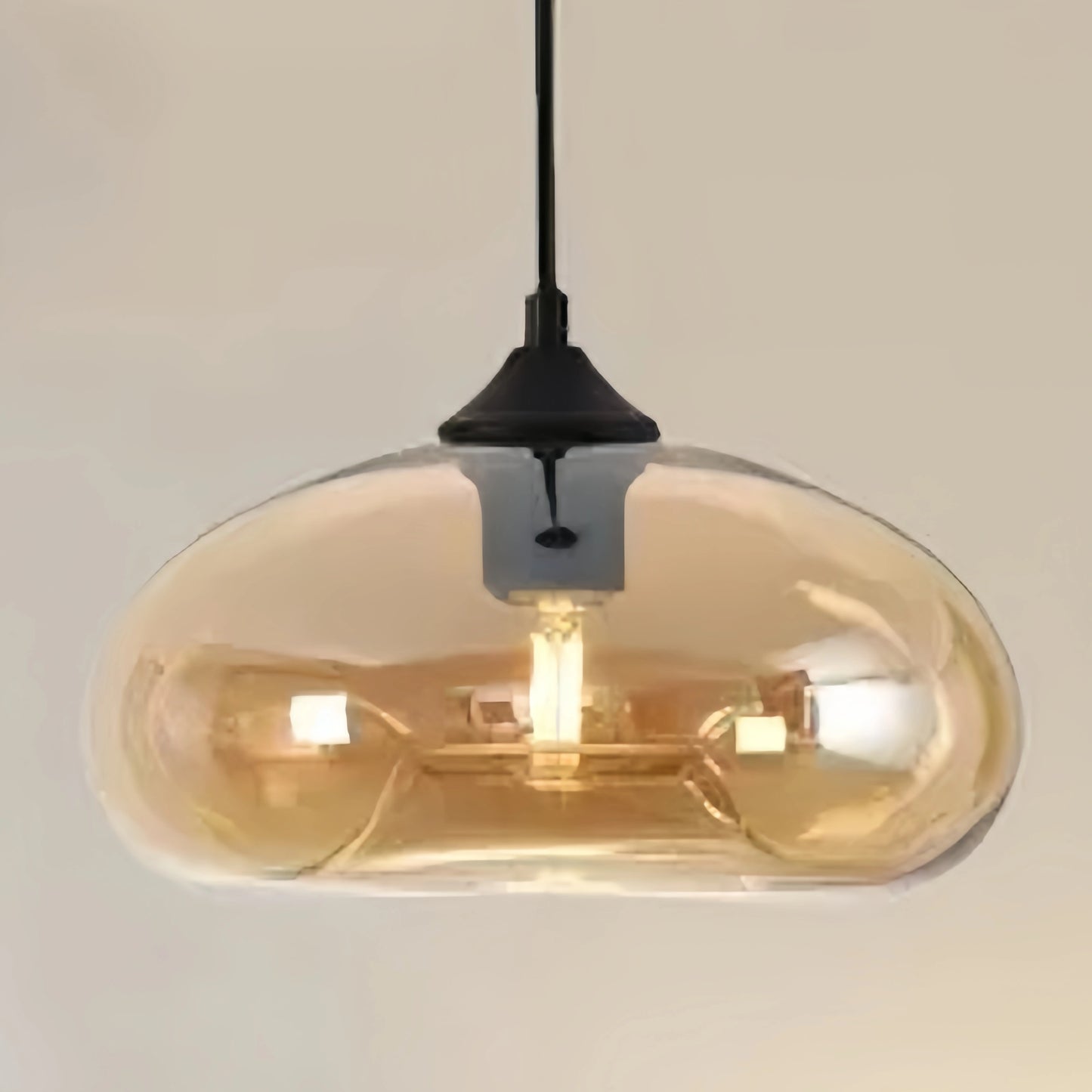 Morandia Modern Glass Pendant Light – Bread-Shaped Kitchen Island Lamp, 6 Colors