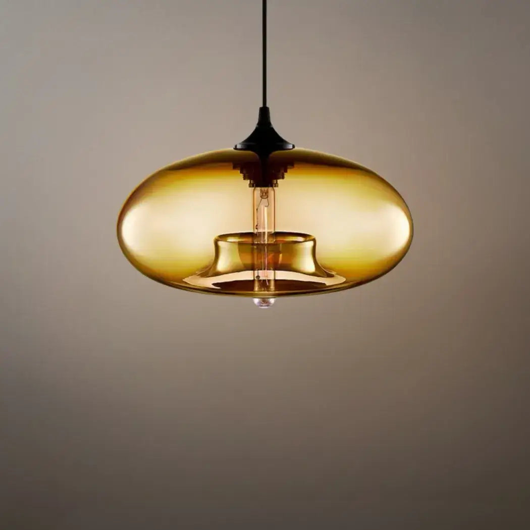 Morandia Modern Glass Pendant Light – Bread-Shaped Kitchen Island Lamp, 5 Colors