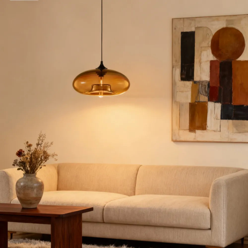 Modern Glass Pendant Light – Bread-Shaped