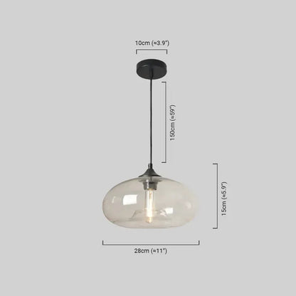 Modern Glass Pendant Light – Bread-Shaped Dimension