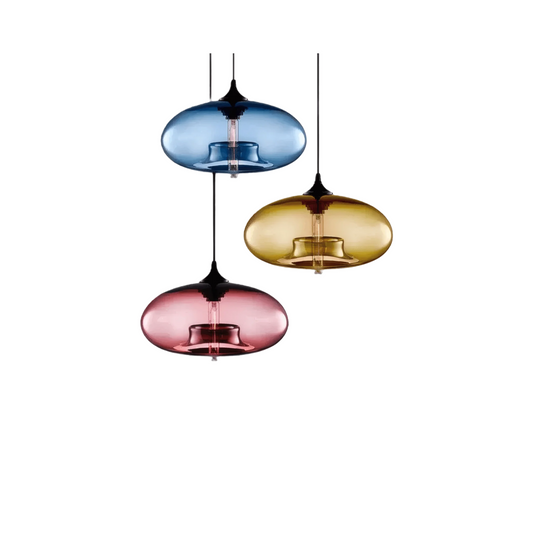 Morandia Modern Glass Pendant Light – Bread-Shaped Kitchen Island Lamp, 6 Colors