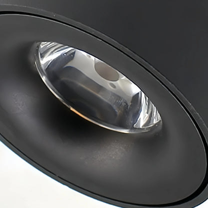 Arcato Moderne zylindrische Deckenleuchte – Schwarz/Weißes Metall für Schlafzimmer