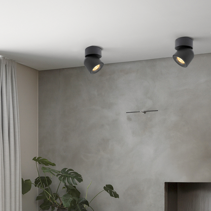 Modern Cylindrical Ceiling Light Black