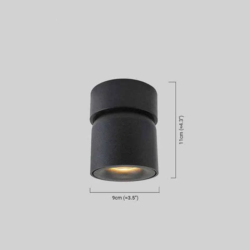 Modern Cylindrical Ceiling Light Dimension