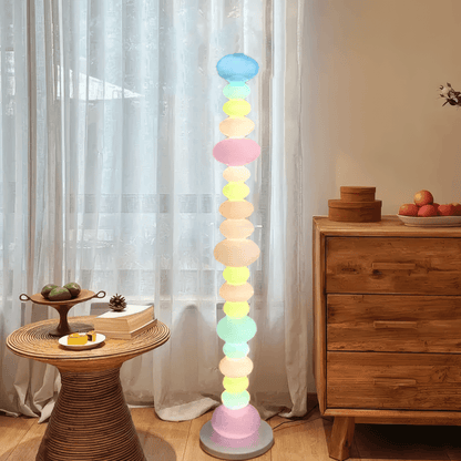 Art Deco Colorful Glass Floor Lamp for Bedroom