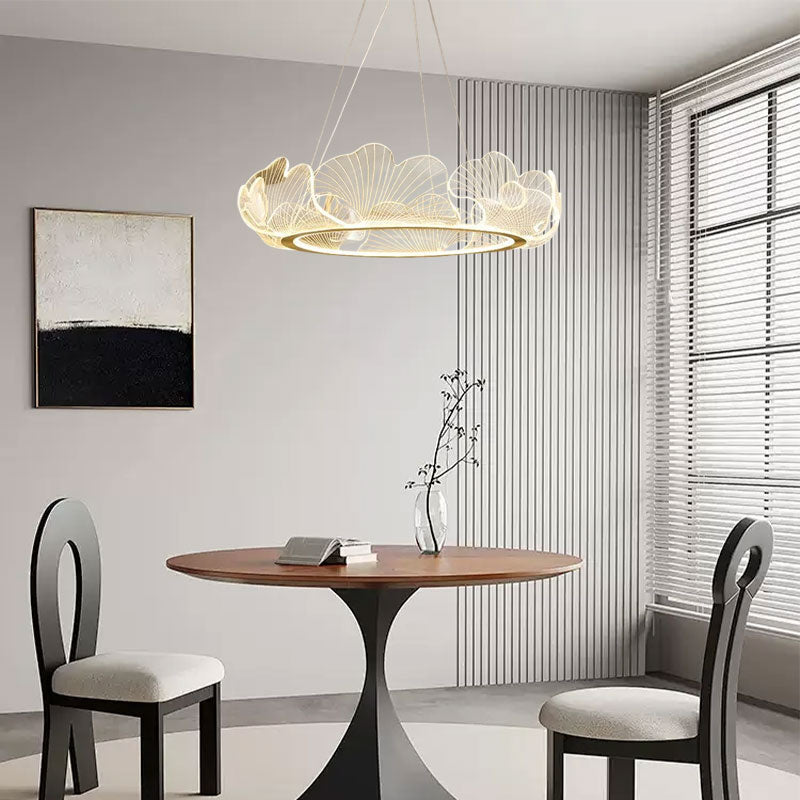 Modern Metal/Acrylic Pendant Light above dining table