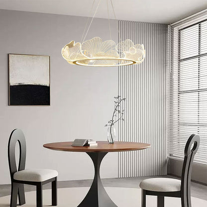 Modern Metal/Acrylic Pendant Light above dining table