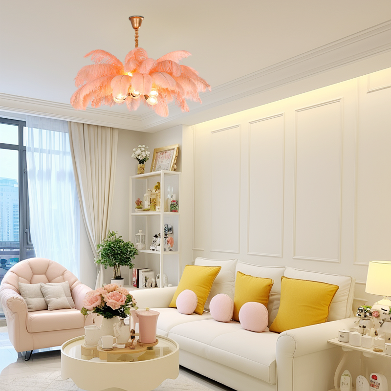 Art Deco Pendant Light — Pink