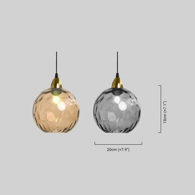 Modern Bubble Glass Pendant Light Dimension