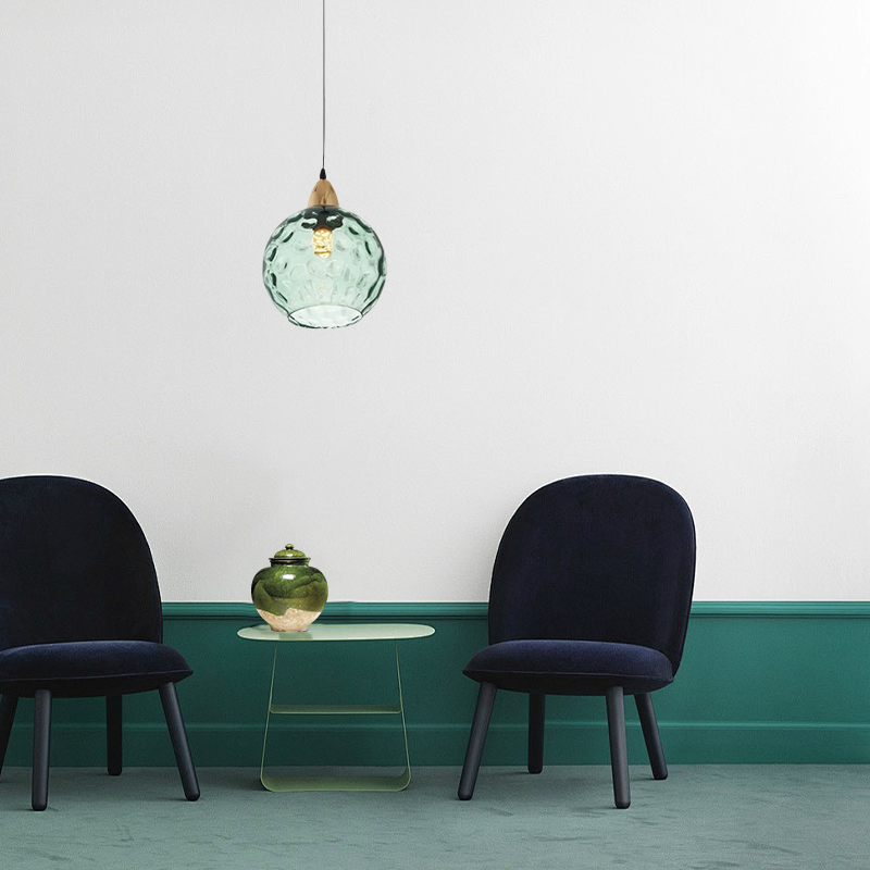 Modern Bubble Glass Pendant Light Green